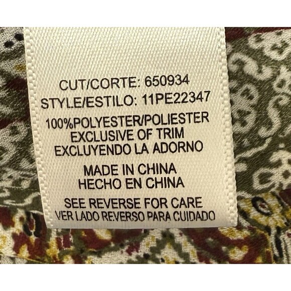 HeartSoul Plus 2X Boho Blouse Bell Sleeve Lace Trim Multicolor Tunic Top - Picture 7 of 8